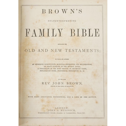 1629 - A Brown's Self Interpreting Family Bible containing the Old and New Testaments, illustrated by The L... 