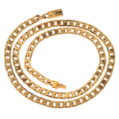 2394 - A Givenchy gold plated curb link necklace, 74cm in length, 31.8g.