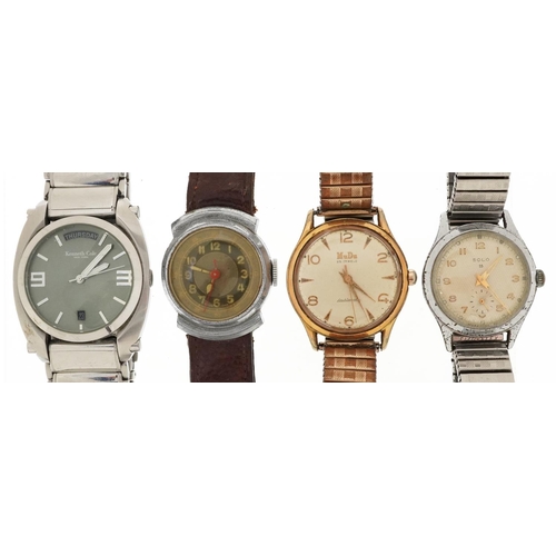 2569 - Four vintage gentlemen's wristwatches comprising Mudu, Solo, Kenneth Cole and Nouvela.