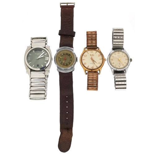 2569 - Four vintage gentlemen's wristwatches comprising Mudu, Solo, Kenneth Cole and Nouvela.