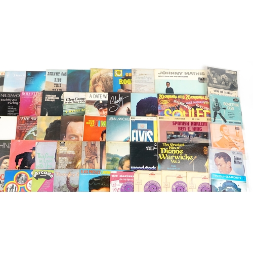 465 - A collection of predominantly 60s and 70s vinyl LP records to include The Beatles, The Beach Boys an... 