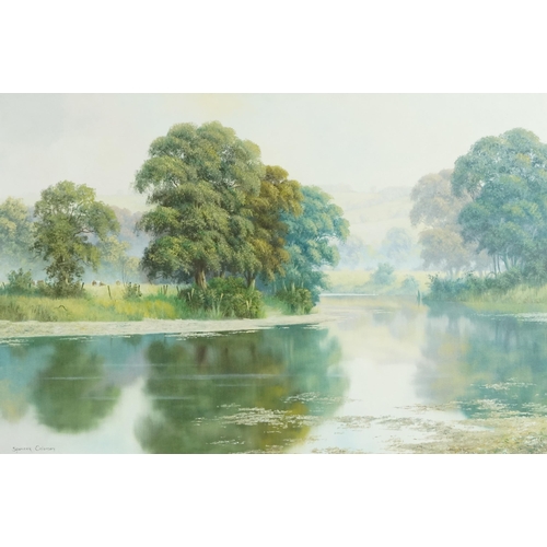 2617 - Spencer Coleman - A pair of river landscapes, late 20th century British school, oils on canvas, sign... 