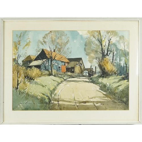 2618 - Edward Wesson - 20th century British school watercolour on paper, signed, framed, 44cm x 64cm.