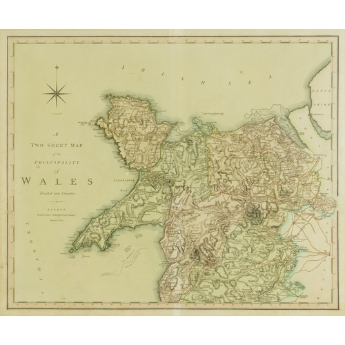 1593 - A Two Sheet Map of the Principality of Wales: Divided into Counties, printed for C W Smith, January ... 