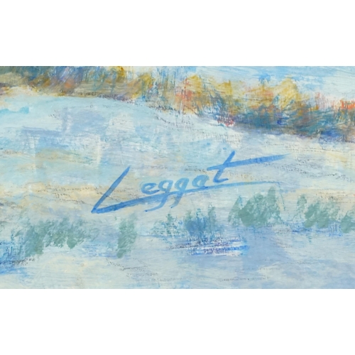 2615 - Douglas Leggat - Continental landscape, gouache on board, signed, framed, 50cm x 75cm.