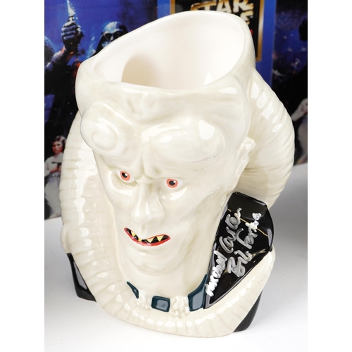 581 - A collection of Star Wars Classic Collector's Series figural mugs, including a signed Bib Fortuna mu... 