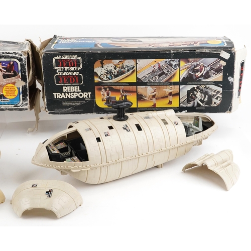 583 - Two vintage 1980s Star Wars Return of the Jedi collectables comprising two Rebel Transport vehicles ... 