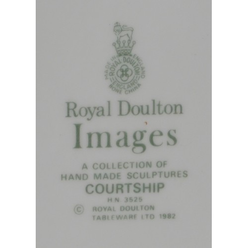 422 - A Royal Doulton Images courtship table centrepiece, registration number NH3525, circa 1982, 39cm hig... 