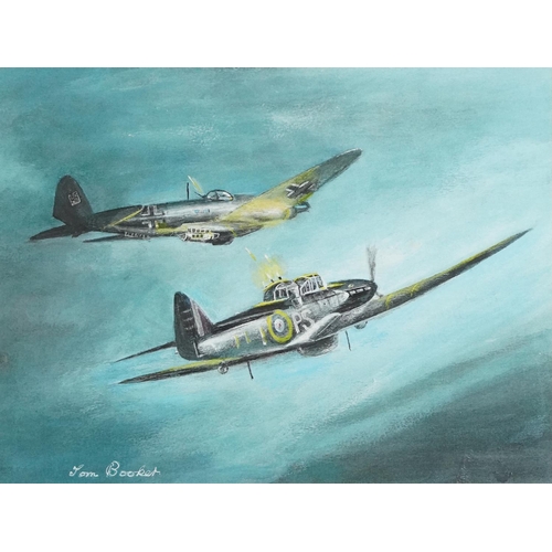 776 - Jon Booker - Three colour prints including The Last Attack over Maidstone Kent 1940, each framed, th... 