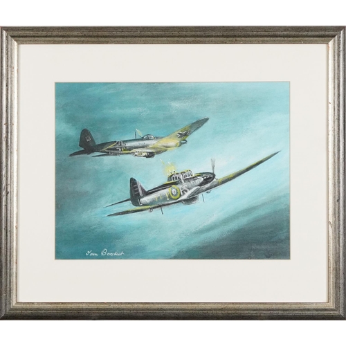 776 - Jon Booker - Three colour prints including The Last Attack over Maidstone Kent 1940, each framed, th... 