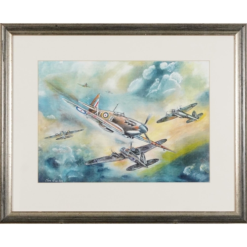 776 - Jon Booker - Three colour prints including The Last Attack over Maidstone Kent 1940, each framed, th... 