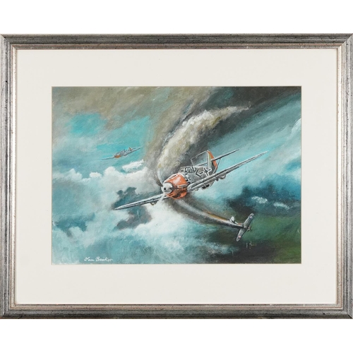 776 - Jon Booker - Three colour prints including The Last Attack over Maidstone Kent 1940, each framed, th... 