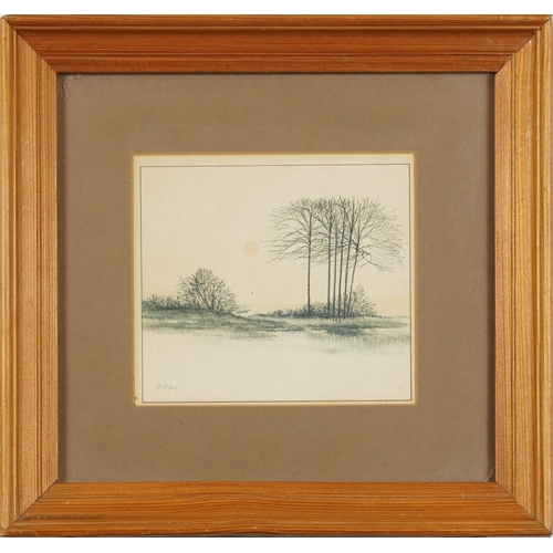 2784 - Massey - Japanese landscapes, a pair of late 20th century prints, framed, 13cm x 15cm.