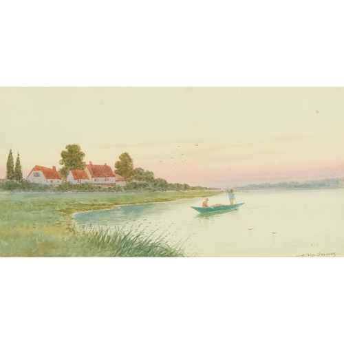 2809 - Alfred Grahame - Pair of watercolour landscapes, late 19th century British school watercolours on pa... 