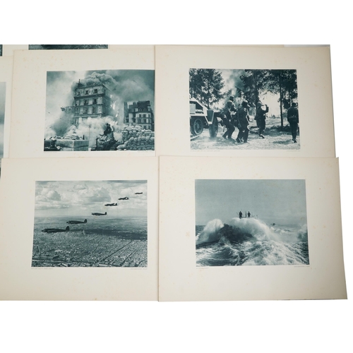 739 - Masterpieces of German War Photographers, thirteen black and white photographs of war to circa 1943,... 