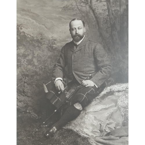 1592 - Alexander Bassano (1829-1913) - King Edward VII, a black and white photograph, framed, 50cm x 40cm.