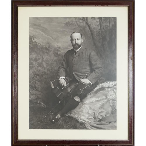 1592 - Alexander Bassano (1829-1913) - King Edward VII, a black and white photograph, framed, 50cm x 40cm.