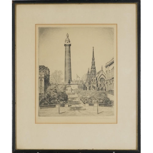 2791 - Don Swann - Washington Monument, mid 20th century American school etching on paper, signed in pencil... 