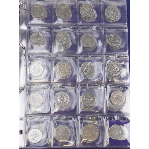 1490 - A Change Checker stock book containing one hundred fifty pence pieces to include the 2012 Olympic Ga... 