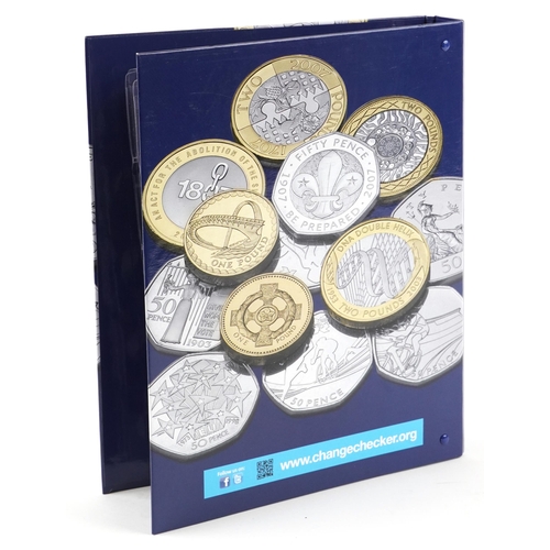 1490 - A Change Checker stock book containing one hundred fifty pence pieces to include the 2012 Olympic Ga... 