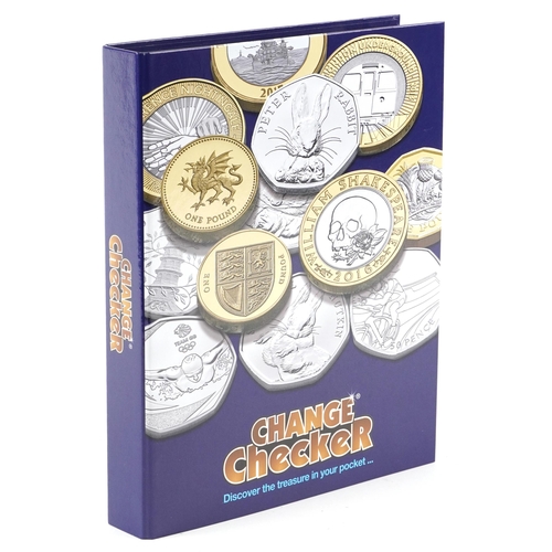 1491 - A Change Checker stock book containing The A-Z of Great Britain ten pence pieces to include Angel of... 