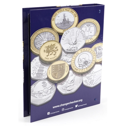 1491 - A Change Checker stock book containing The A-Z of Great Britain ten pence pieces to include Angel of... 