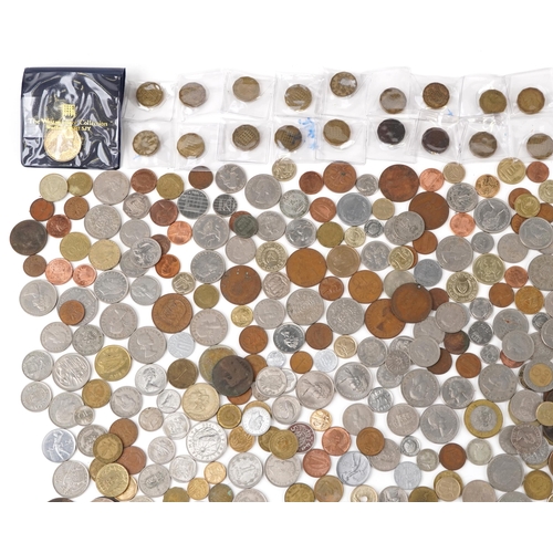 1497 - A quantity of 19th century and later British and world coinage.