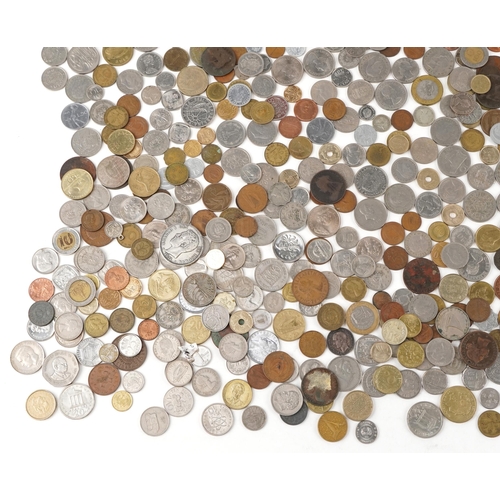 1497 - A quantity of 19th century and later British and world coinage.