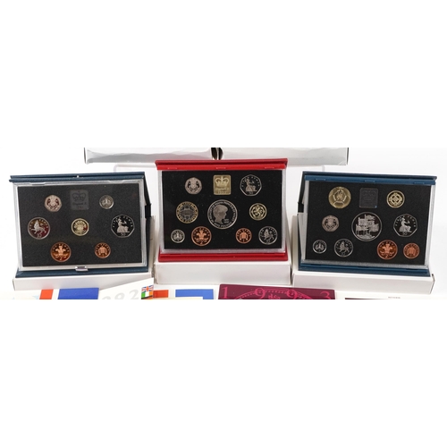 1496 - Nine annual proof coin sets to include dates 1991-1999.