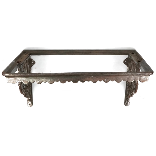 1150 - An early 20th century wrought iron architectural fitting for a sink bearing registration number 2217... 