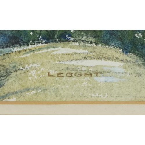 2792 - Douglas Leggat - Forest path, late 20th century British school oil on canvas, signed, framed, 50cm x... 