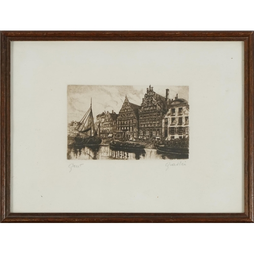 2785 - Jackson Simpson - King's College University of Aberdeen, 20th century British school etching on pape... 