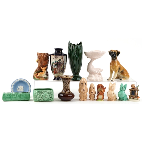 417 - A mixed group of British and European ceramic items including examples by Sylvac, Beatrix Potter Wed... 