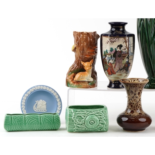 417 - A mixed group of British and European ceramic items including examples by Sylvac, Beatrix Potter Wed... 