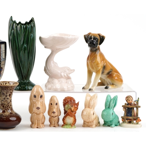 417 - A mixed group of British and European ceramic items including examples by Sylvac, Beatrix Potter Wed... 