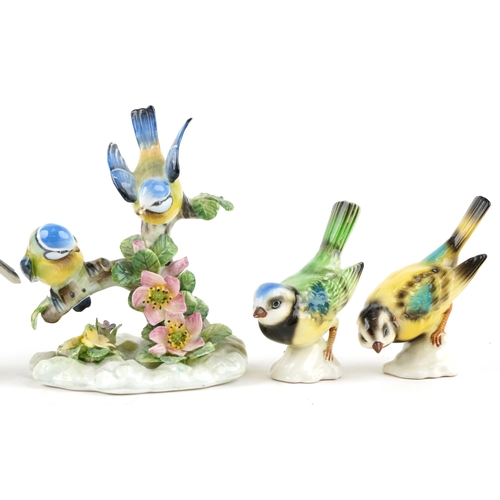 431 - A mixed group of 20th century porcelain figure groups of birds including Royal Adderley and Vaga Int... 