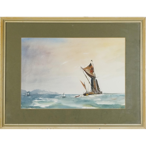 2798 - J. Farquharson - Remember Puts to Sea, 20th century school watercolour on paper, signed, framed, 33c... 