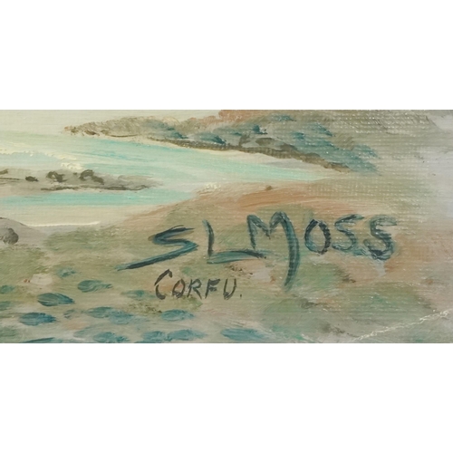 2797 - S. L. Moss - Corfu, 20th century British school oil on artist's board, signed, unframed, 50cm x 61cm... 