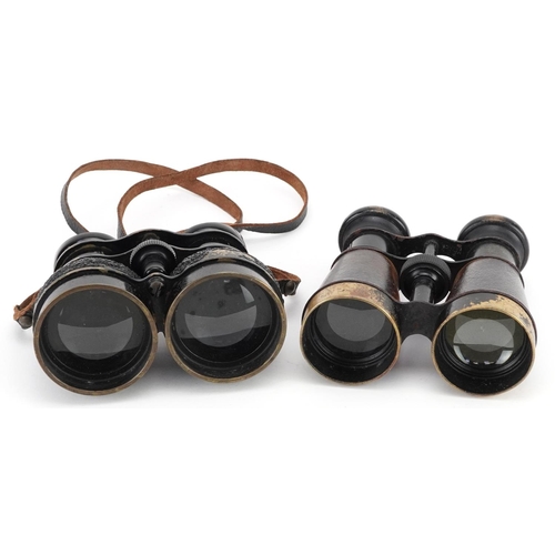 484 - A pair of RAF/Airborne & Special Forces night use binoculars, World War II period, cased, together w... 