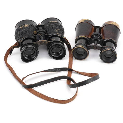 484 - A pair of RAF/Airborne & Special Forces night use binoculars, World War II period, cased, together w... 