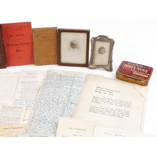 710 - A collection of militaria relating to Lieutenant John Arthur Bullock (1889-1942) of the Worcestershi... 