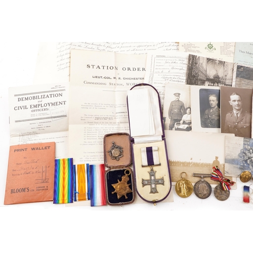 710 - A collection of militaria relating to Lieutenant John Arthur Bullock (1889-1942) of the Worcestershi... 