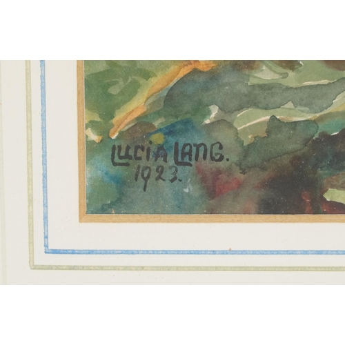 2633 - Lucia Lang - Botanical study, 20th century continental school watercolour on paper, signed, framed, ... 