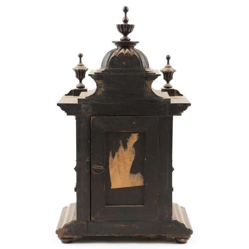 1261 - A late 19th century walnut cased 'Greenwich' mantle clock by W. E. Watts Nottingham, manufactured in... 