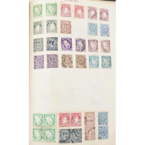 1539 - A black stamp album containing early 20th century and later Irish stamps to include George V overpri... 