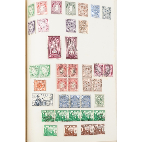 1539 - A black stamp album containing early 20th century and later Irish stamps to include George V overpri... 