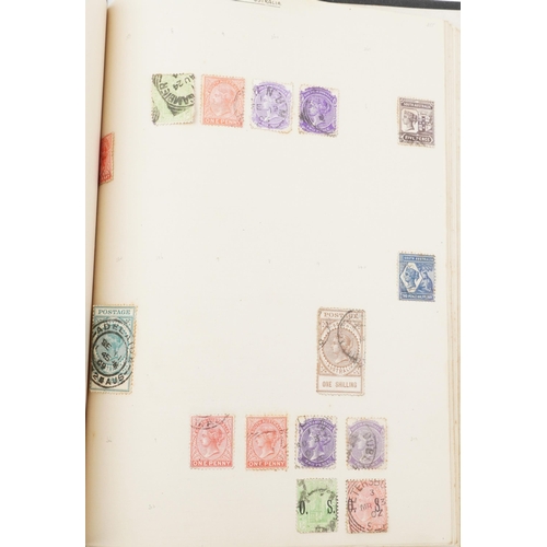 1542 - A black album containing Australian States 19th century and early 20th century stamps.