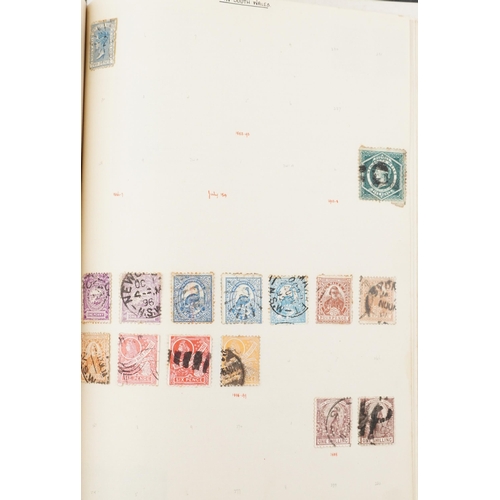 1542 - A black album containing Australian States 19th century and early 20th century stamps.