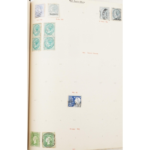 1542 - A black album containing Australian States 19th century and early 20th century stamps.