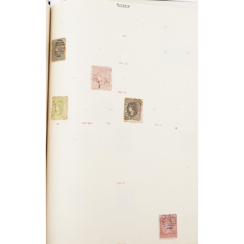 1542 - A black album containing Australian States 19th century and early 20th century stamps.